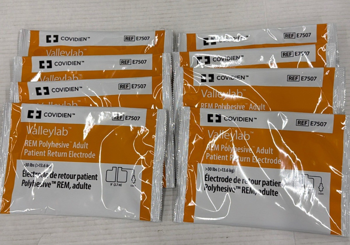 Valleylab Covidien Adult Electrode E7507 2027-12-31 &2028-02-29 Lot Of 8