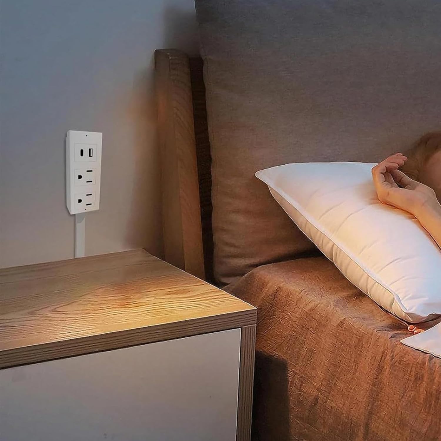 Electrical Outlet Expander Power Socket Rotating Sticks Sofas Nightstands Desk
