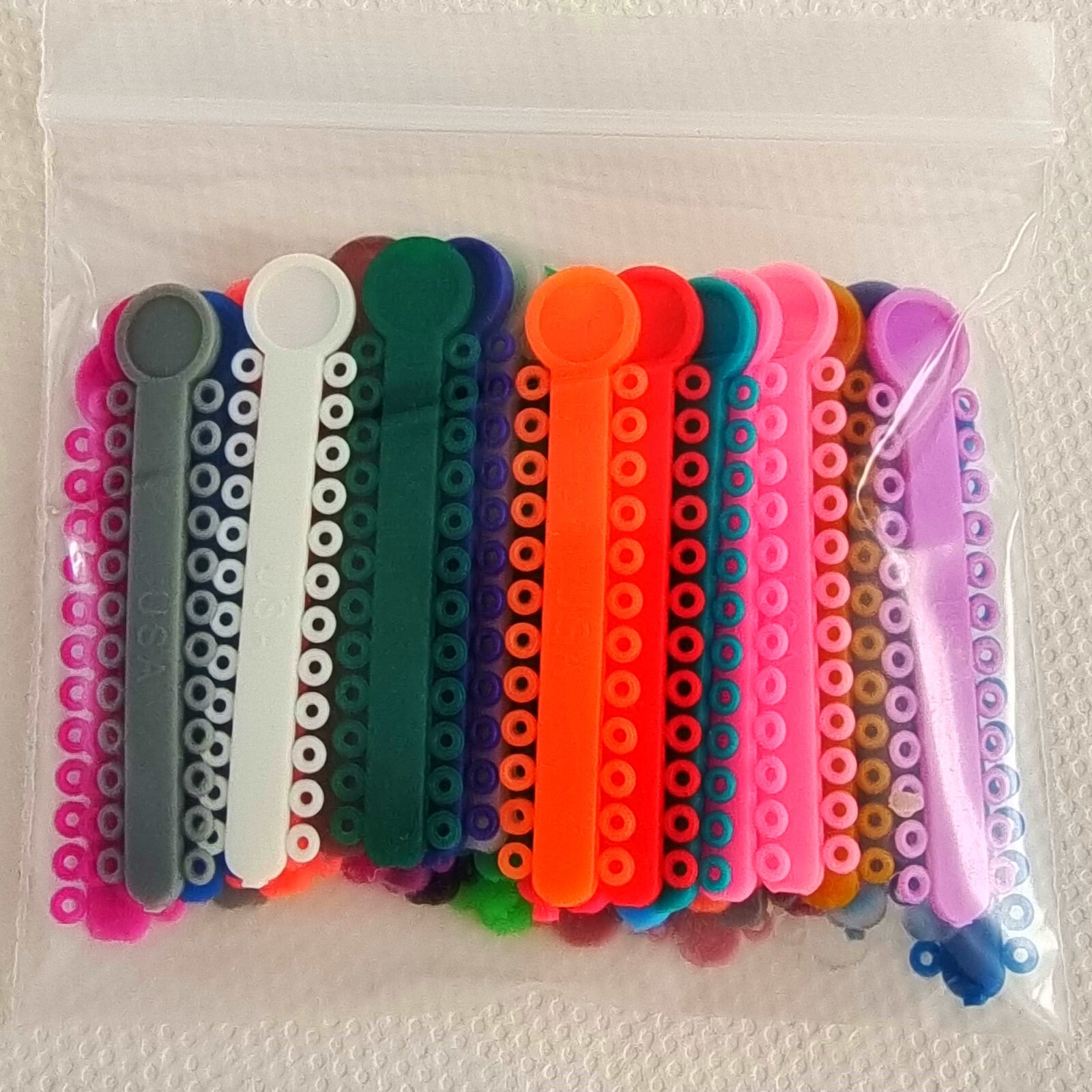 5Bags Dental Orthodontic Ligature Ties Elastic Rubber Bands 1008pcs/Bag