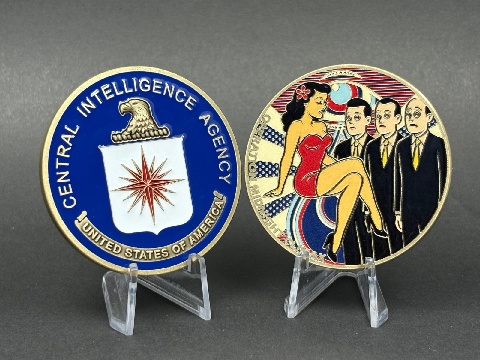 2" CIA PROJECT MKULTRA OPERATION MIDNIGHT CLIMAX CHALLENGE COIN PSYOPS HUMNIT