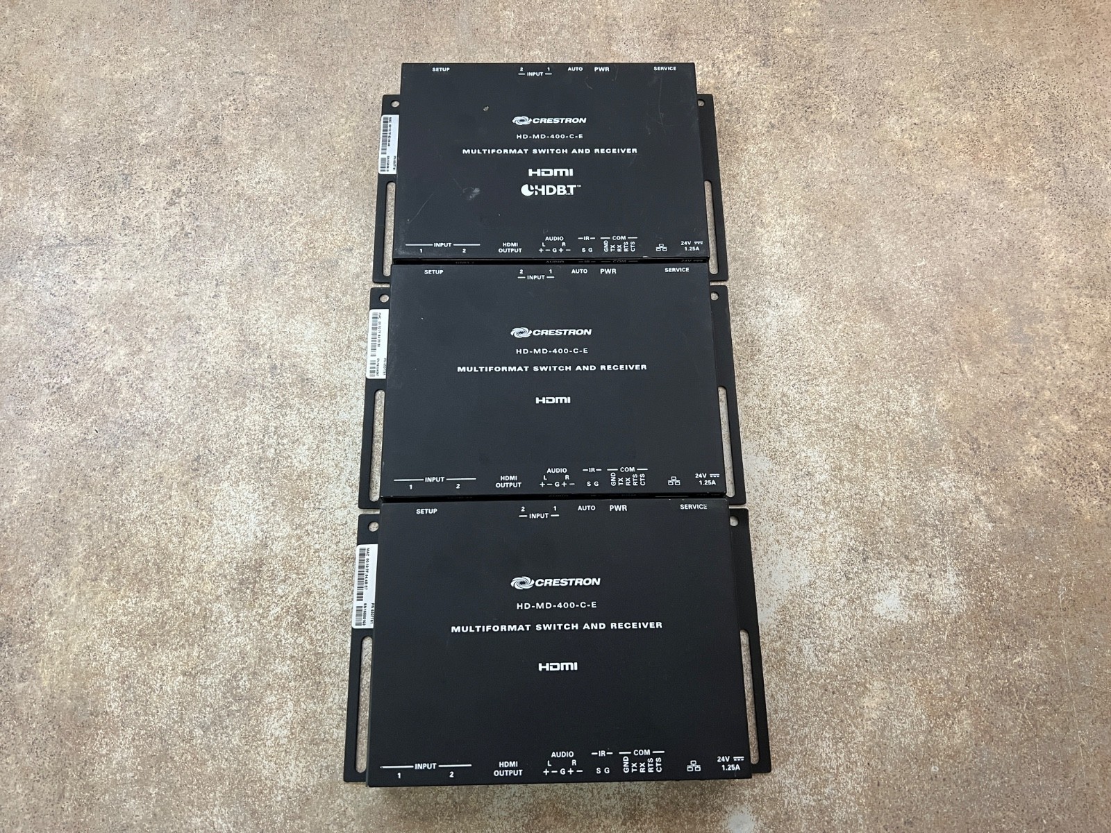 Lot of 3 Crestron HD-MD-400-C-E 6507781 HDMI Multiformat Switch And Receiver