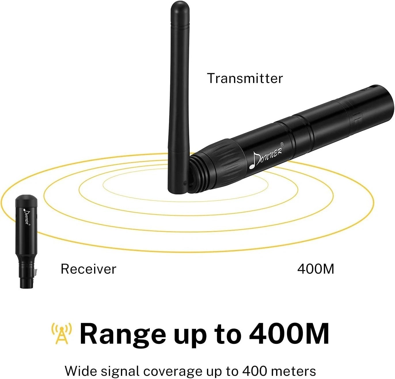 Donner Rechargeable DMX Wireless Controller: 1 Transmitter & 3 Receivers Bundle