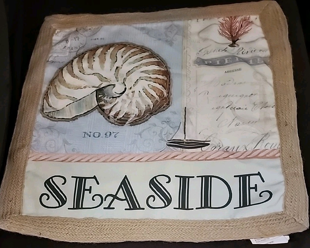 Nautilus Shell 2 Pillow Shams Newport Layton Home Fashions  22 3/4 x 22 3/4.