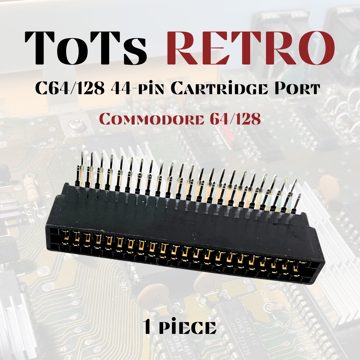 Commodore 64 128 | 44 Pin, Rear Cartridge Port | Curved 90° 2.54mm