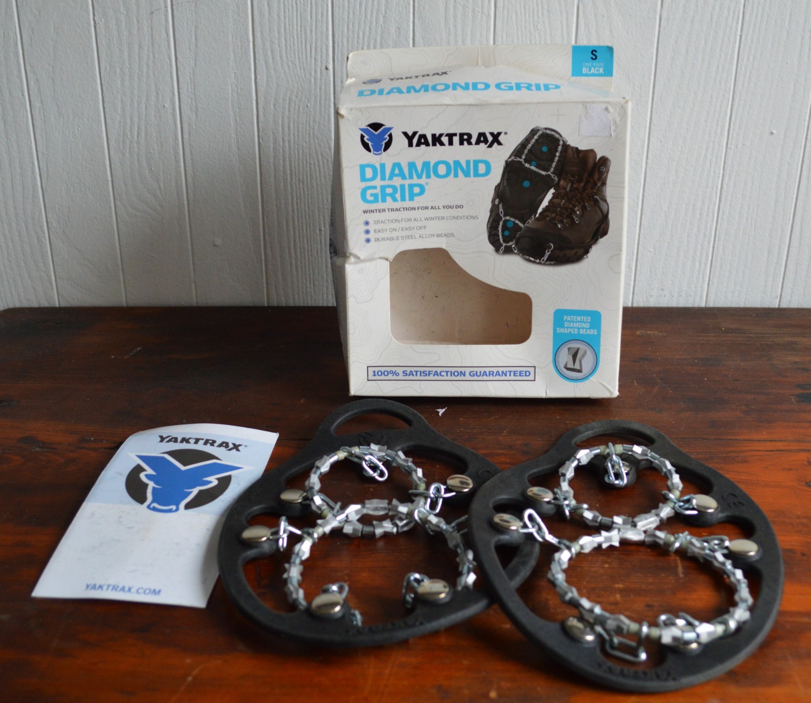 YakTrax Diamond Grip Winter Traction Cleats Small NWF