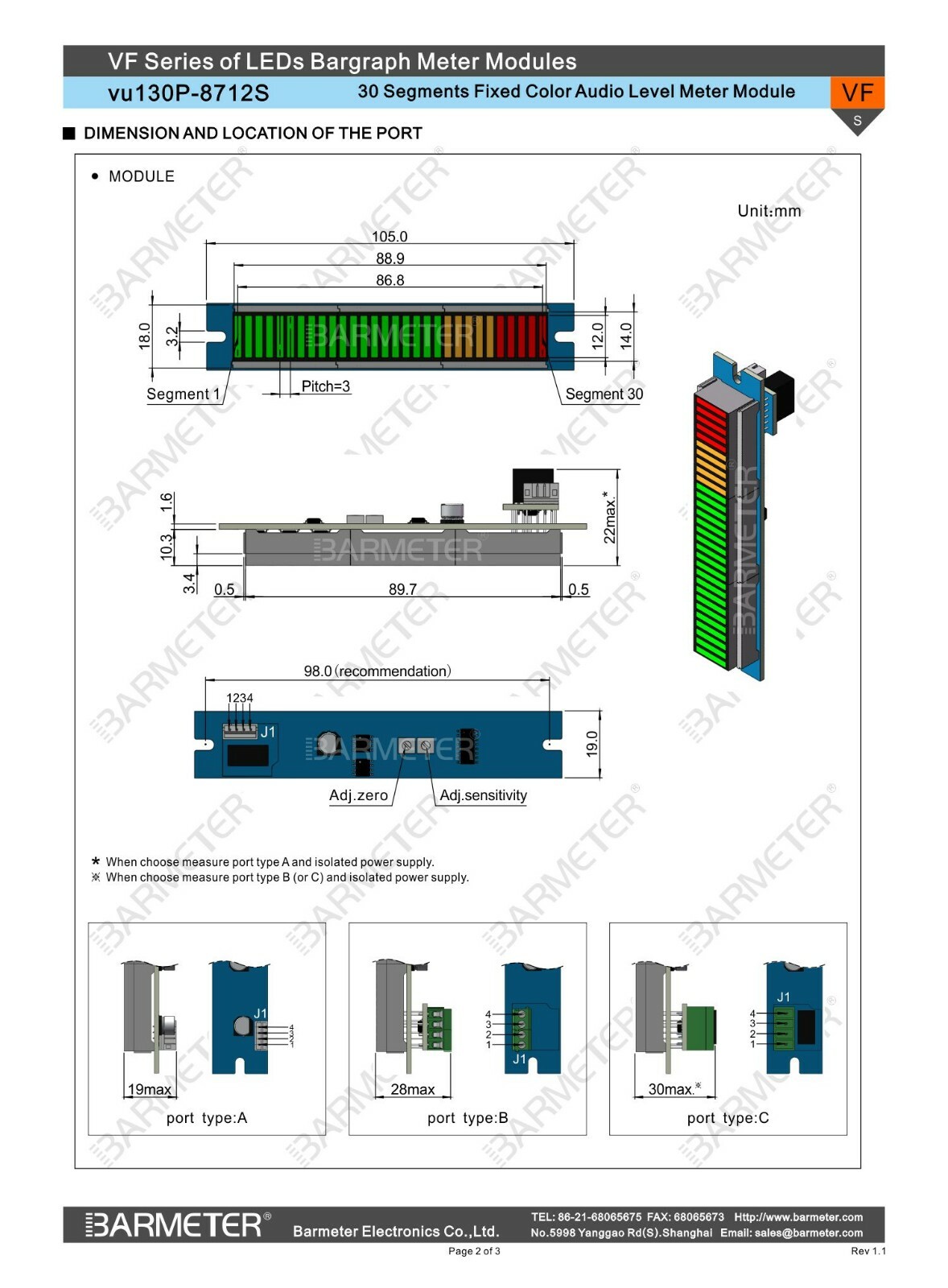 30seg LED Display VU meter module dB Meter Level Meter Amplifier--Bulk price