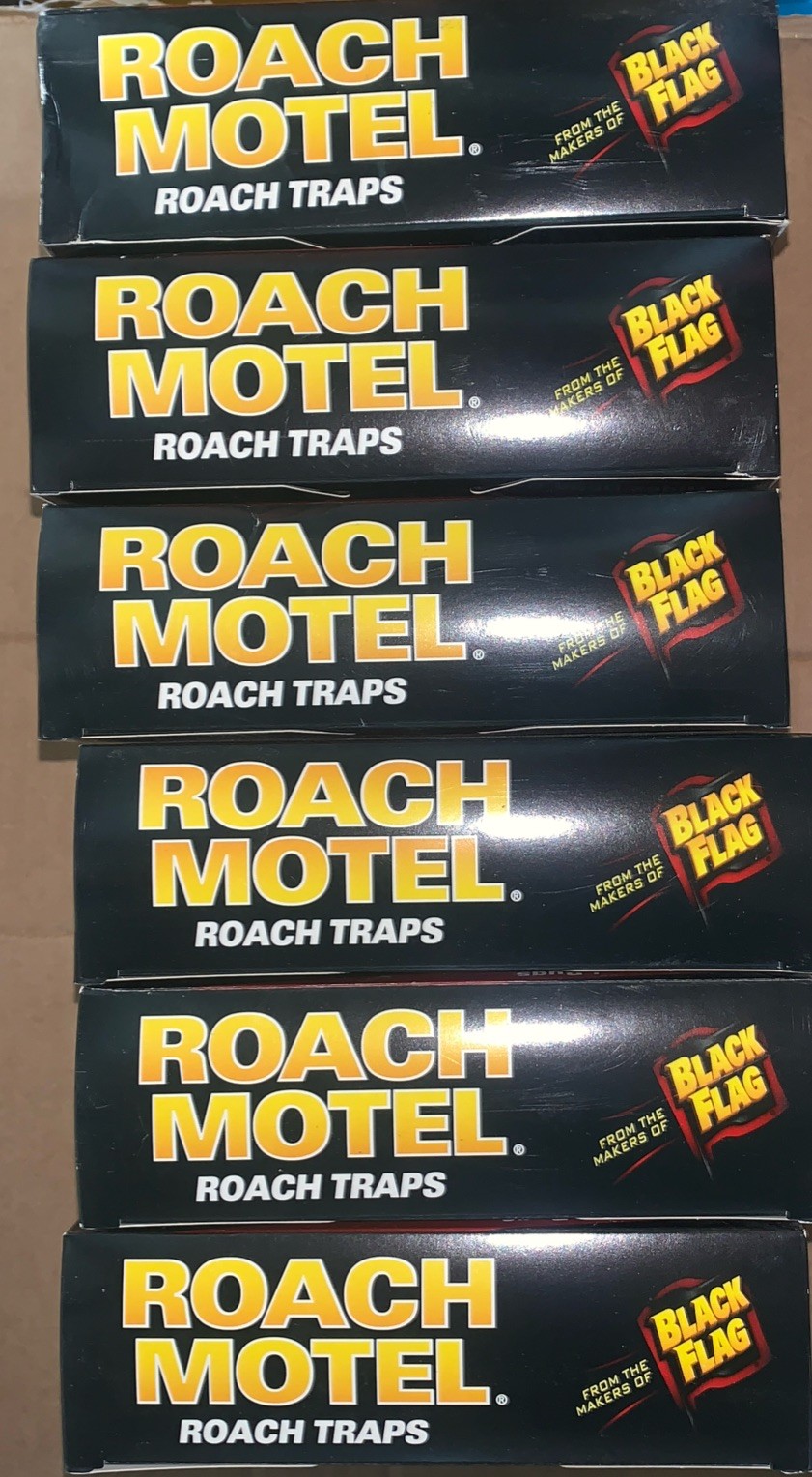 Black Flag Roach Motel Roach Bait & Glue Trap - 6 BOXES BRAND NEW
