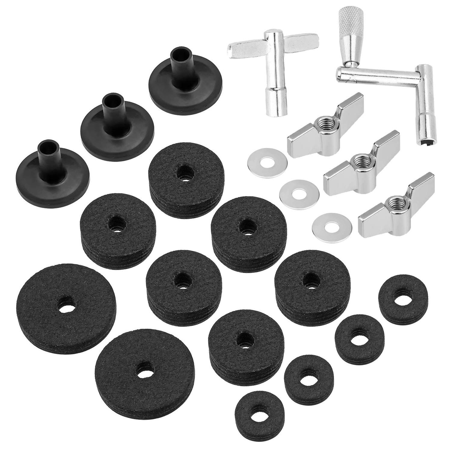 Meideal 23pc cymbal accessory set black