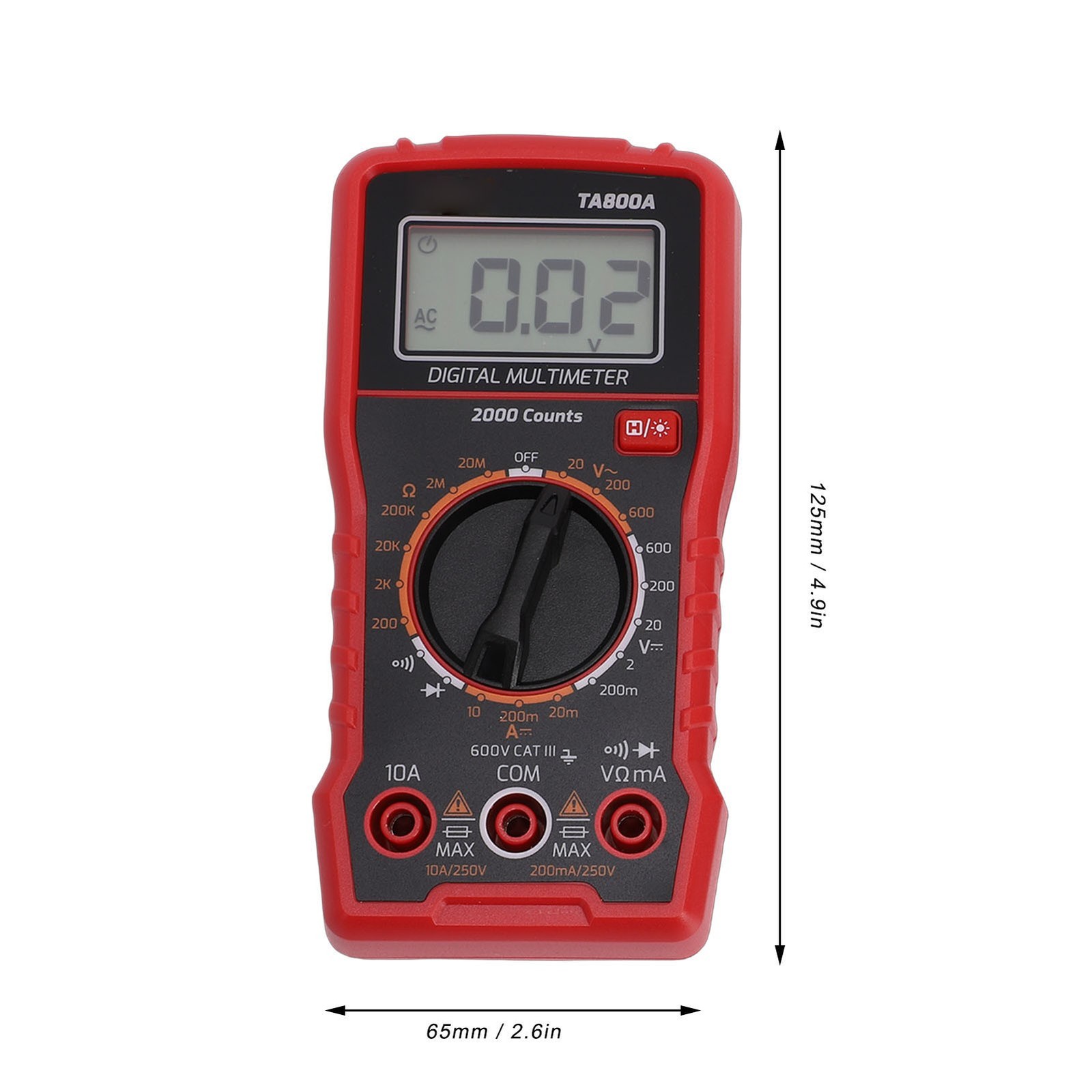 TA800A Digital Multimeter with True for rms and NCV Detection for Professional