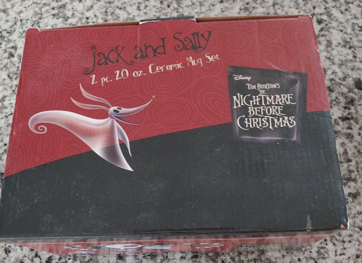 The Nightmare Before Christmas Jack & Sally 2 PC 20 OZ Mug Set