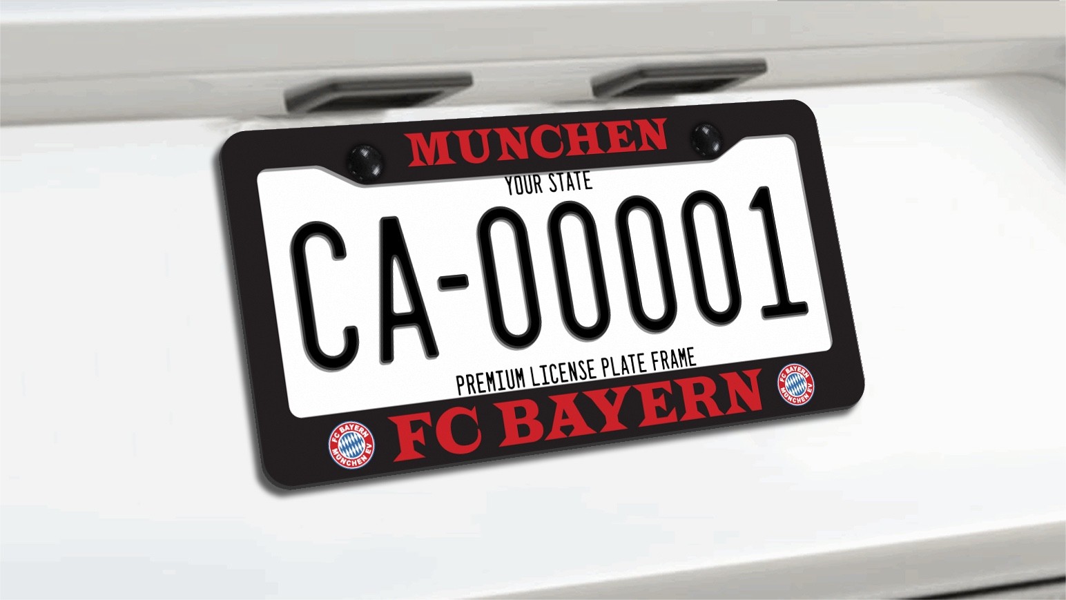 License Plate Frame Metal Vinyl Letters & Logos for FC Bayern Munich MUNCHEN