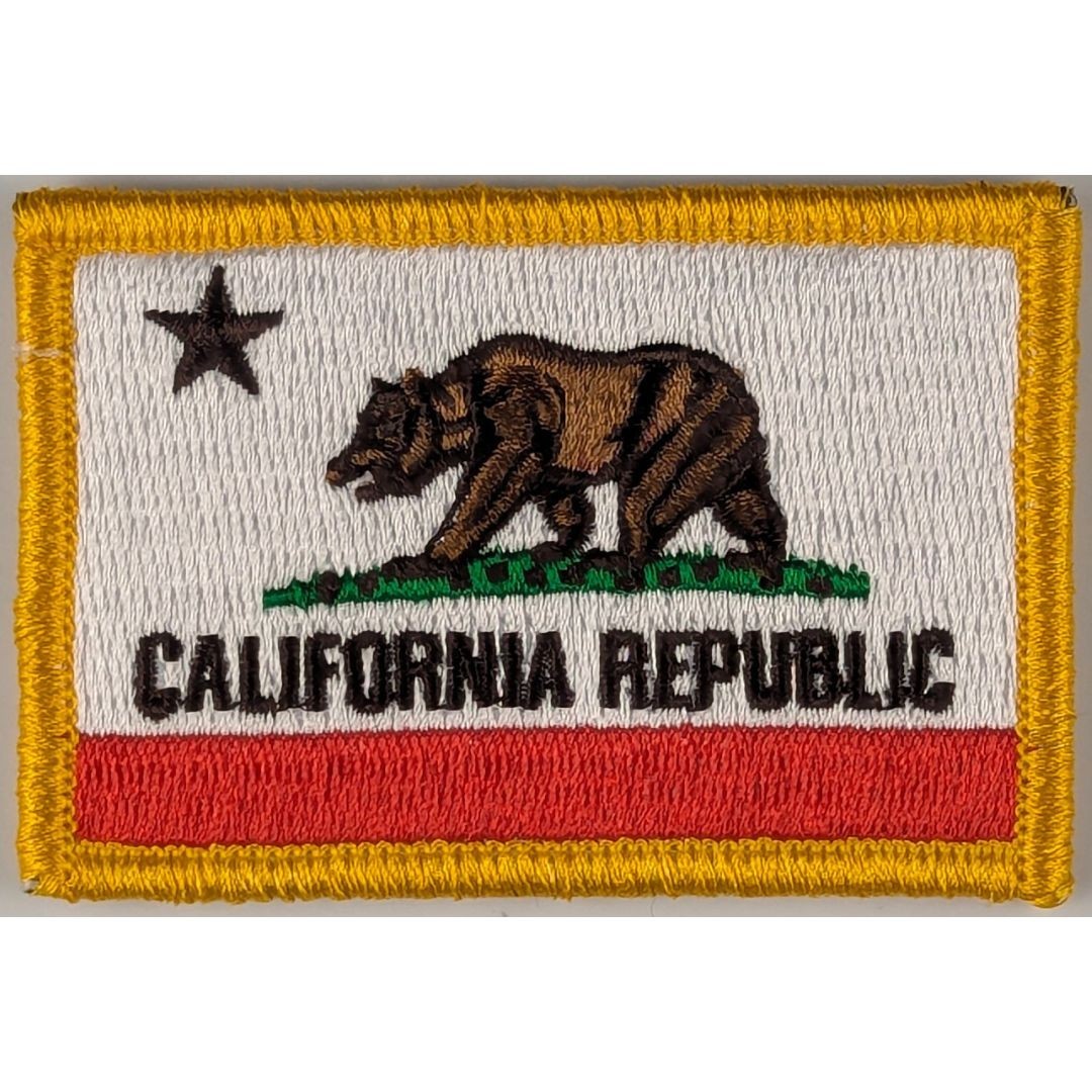 California State Flag Patch - Full Color - Hook Fastener Patch