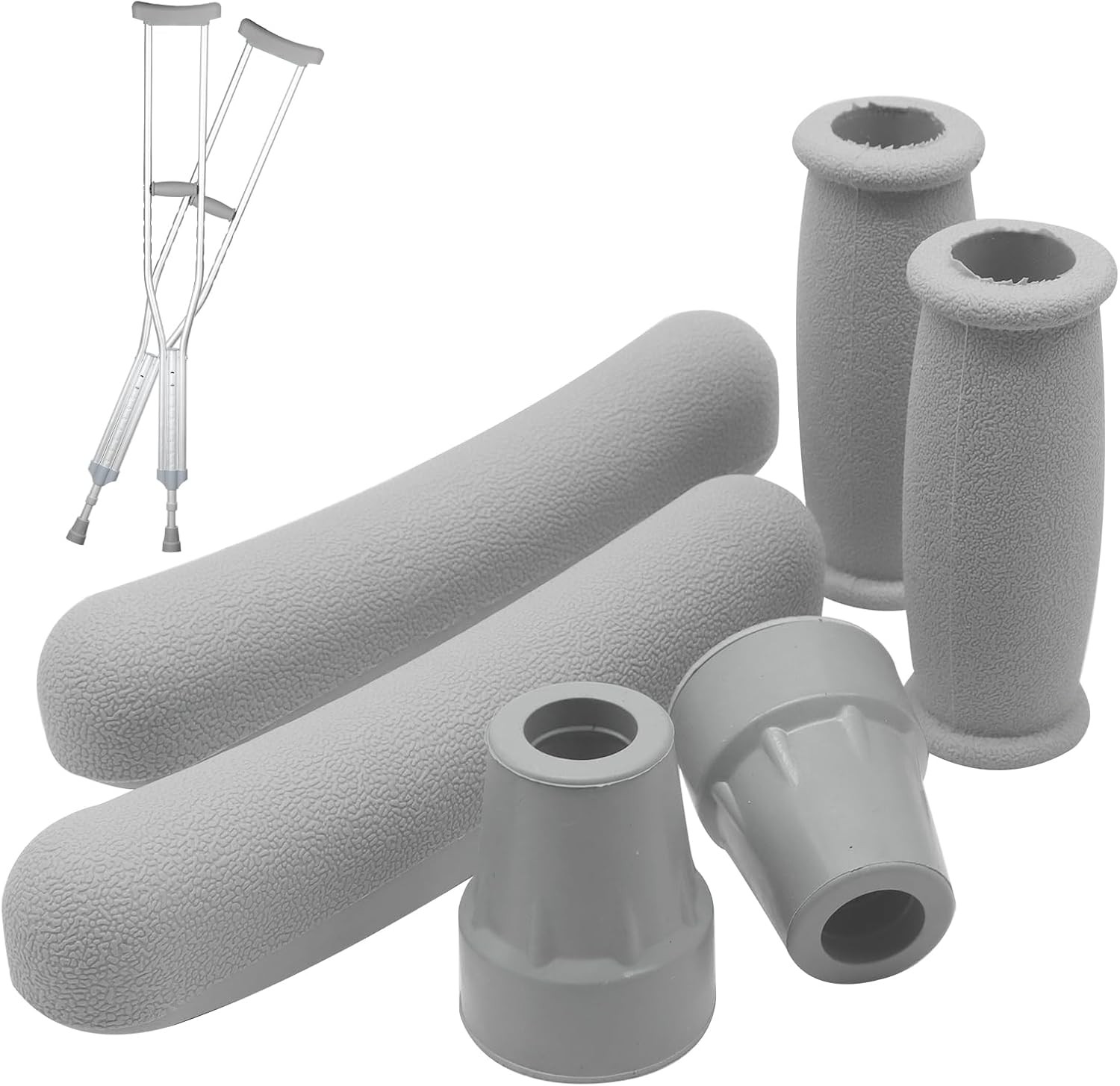 Replacement Crutch Pads 6 Pieces Crutch Accessory Replacement Kit with Armpits H