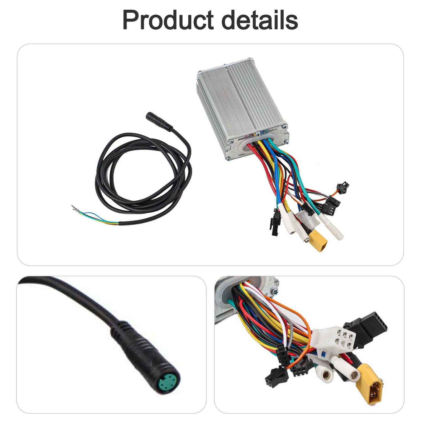 21A 48V Brushless Controller with Aluminium Alloy Shell and Adapter Cable