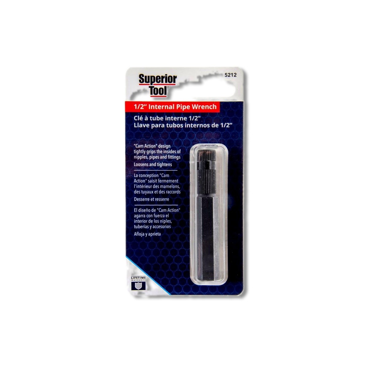 Superior Tool Internal Pipe Wrench 3-1/16 in Silver 5212