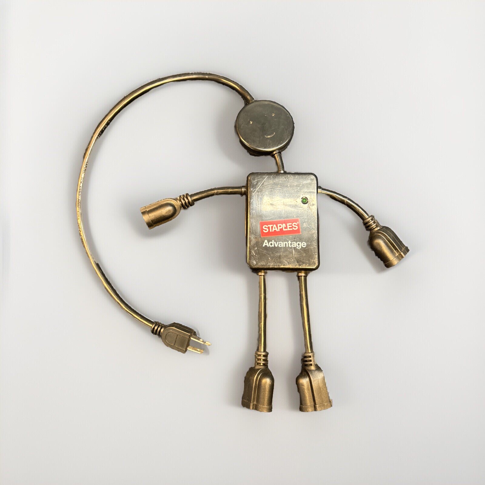 Kikkerland Hubman Extension Cord ElectroMan Surge Protector STAPLES LOGO