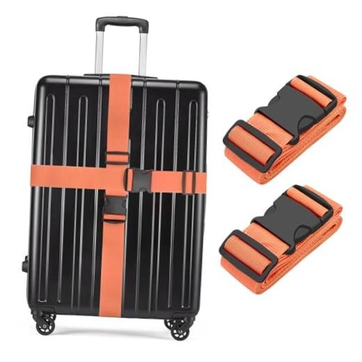 Luggage Straps, 79" Long Belts Keep Suitcase Secure While Traveling, TSA