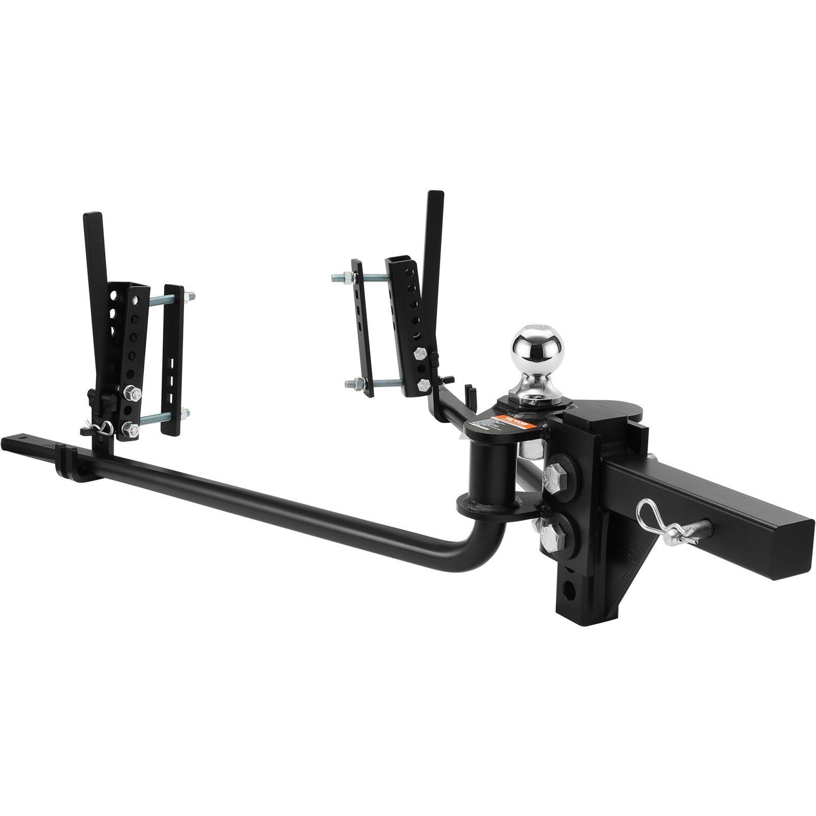 1500lb WD Hitch Kit: Solid Steel Shank, 2-5/16" Ball, Dual Sway Brackets