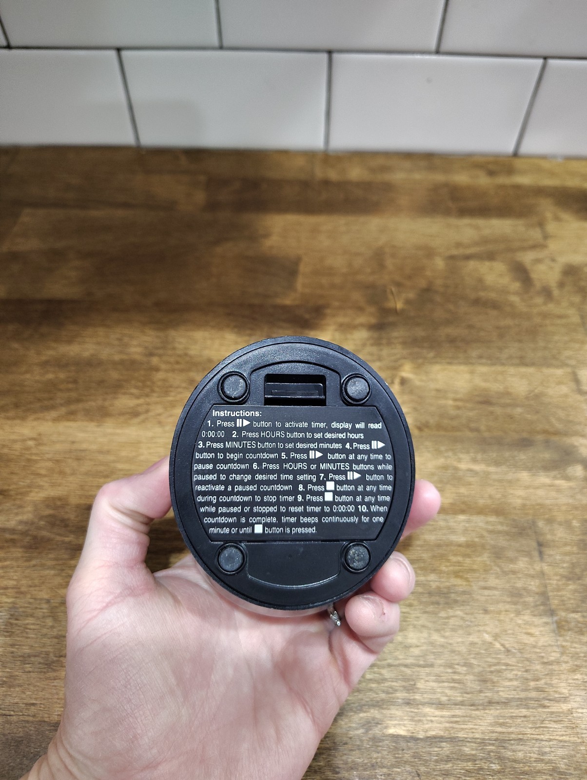 KitchenAid Digital Kitchen Timer OEM Easy to Read Countertop Black & Chrome
