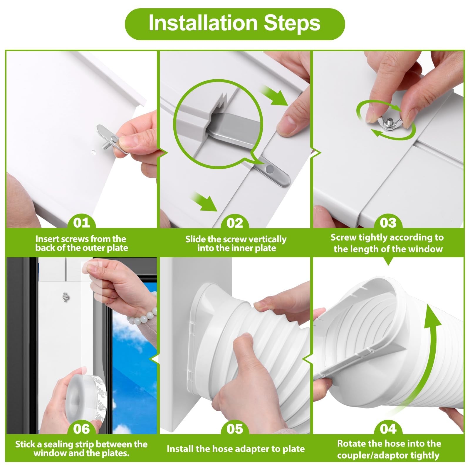Upgrade Portable ac Window Vent Kit,ac Window Seal Kit,Portable Air Condition...