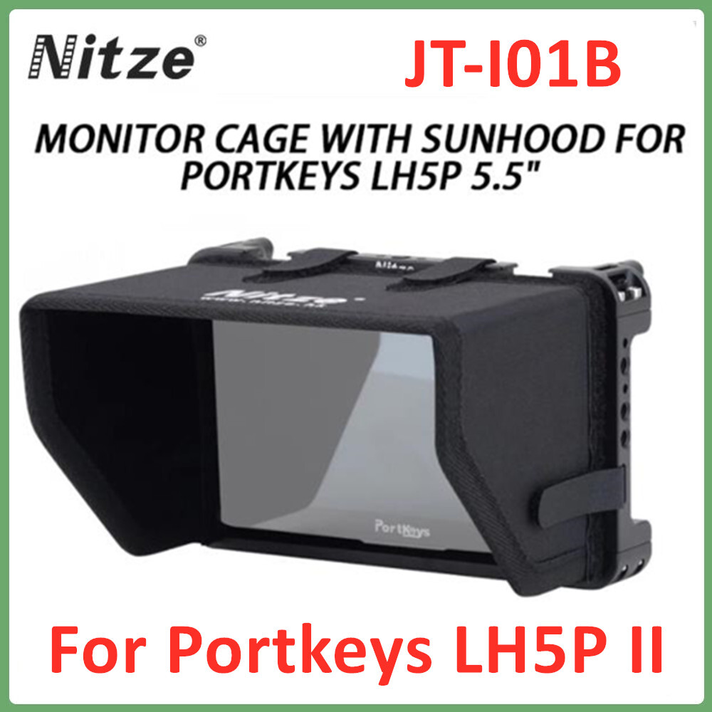 Nitze JT-I01B Camera Monitor Cage Sunhood for Portkeys LH5P/LH5P II 5.5" Monitor