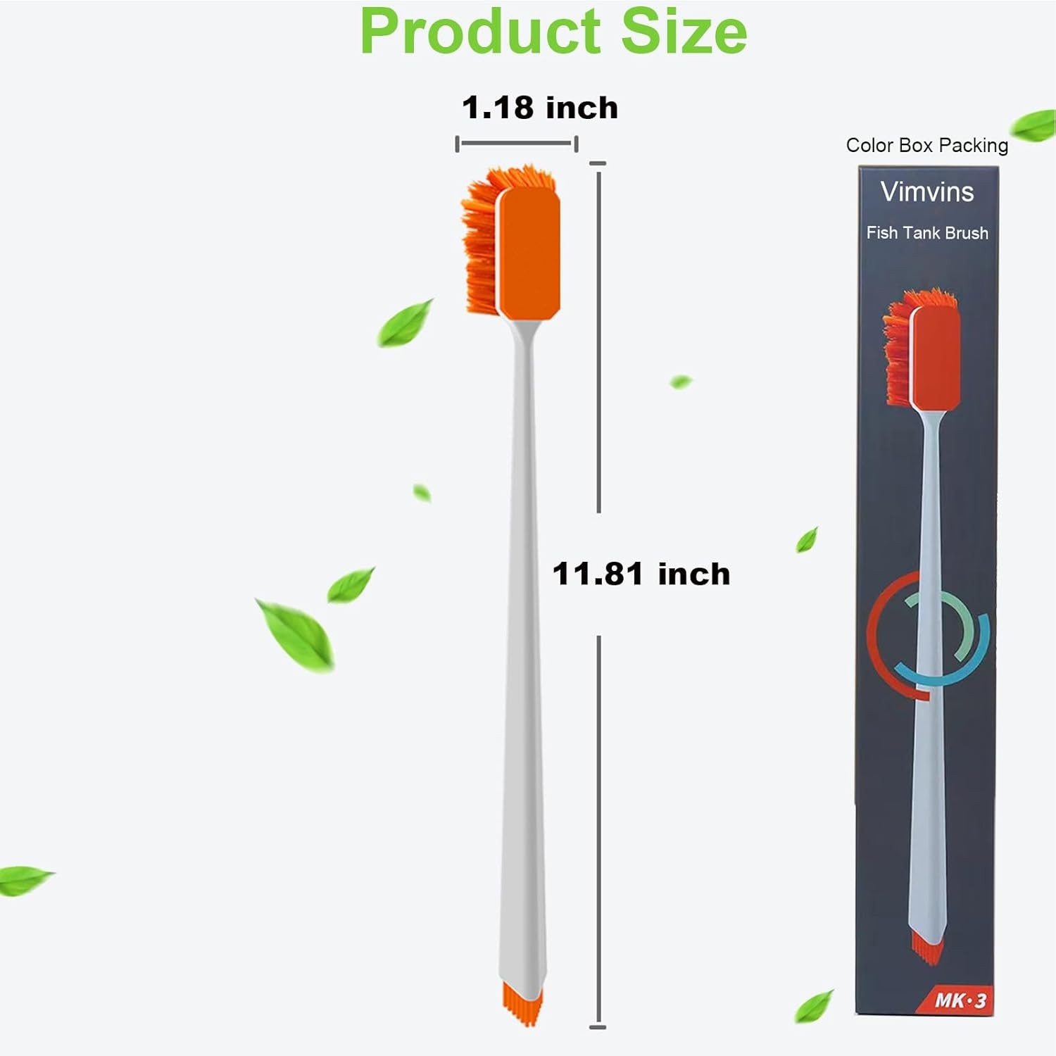 Small Fish Tank Cleaner - Algae Scraper for Glass Aquariums - 11.8 Inch