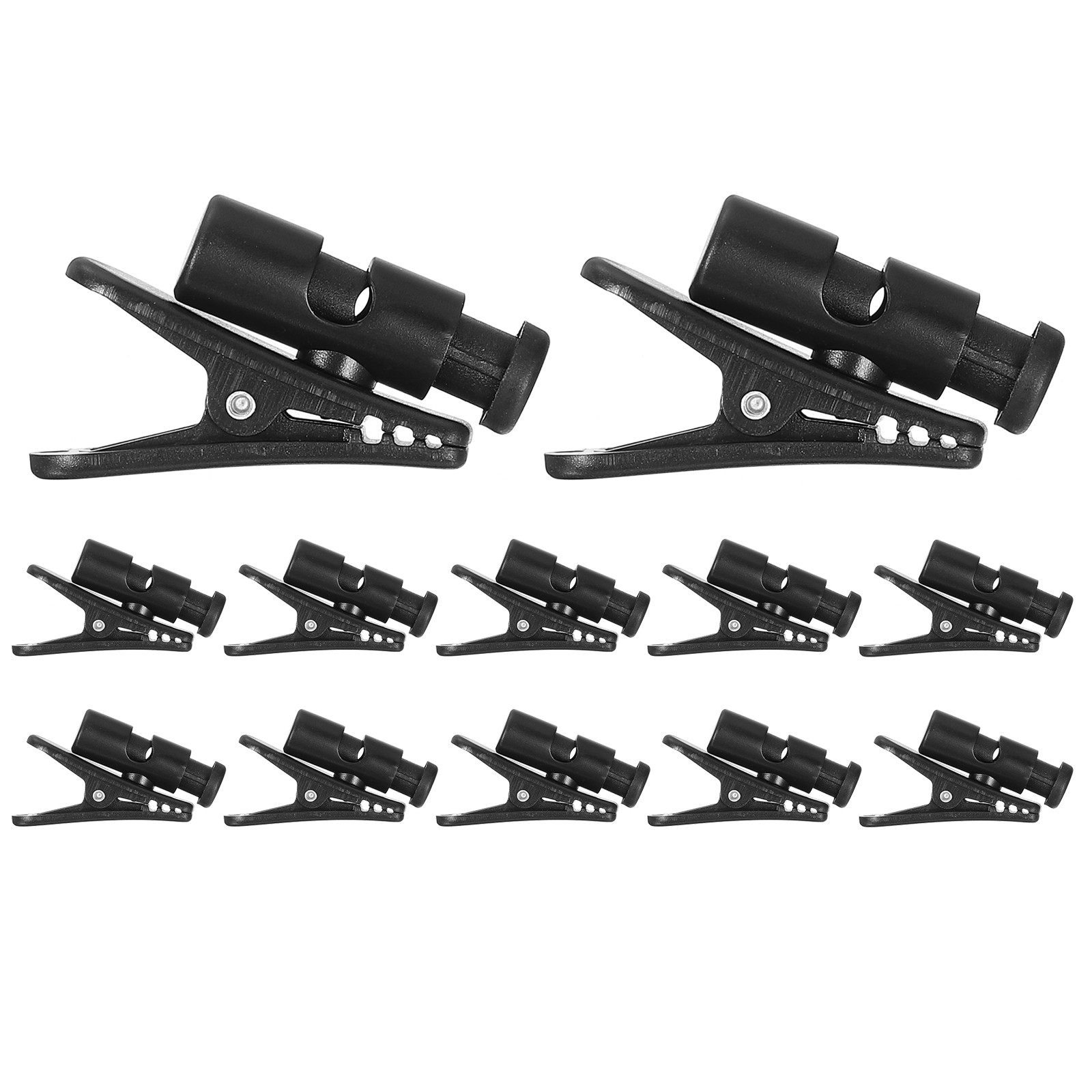 12pcs Headphone Wire Clips 1.42" Length Small Headset Cable Clamp, Black