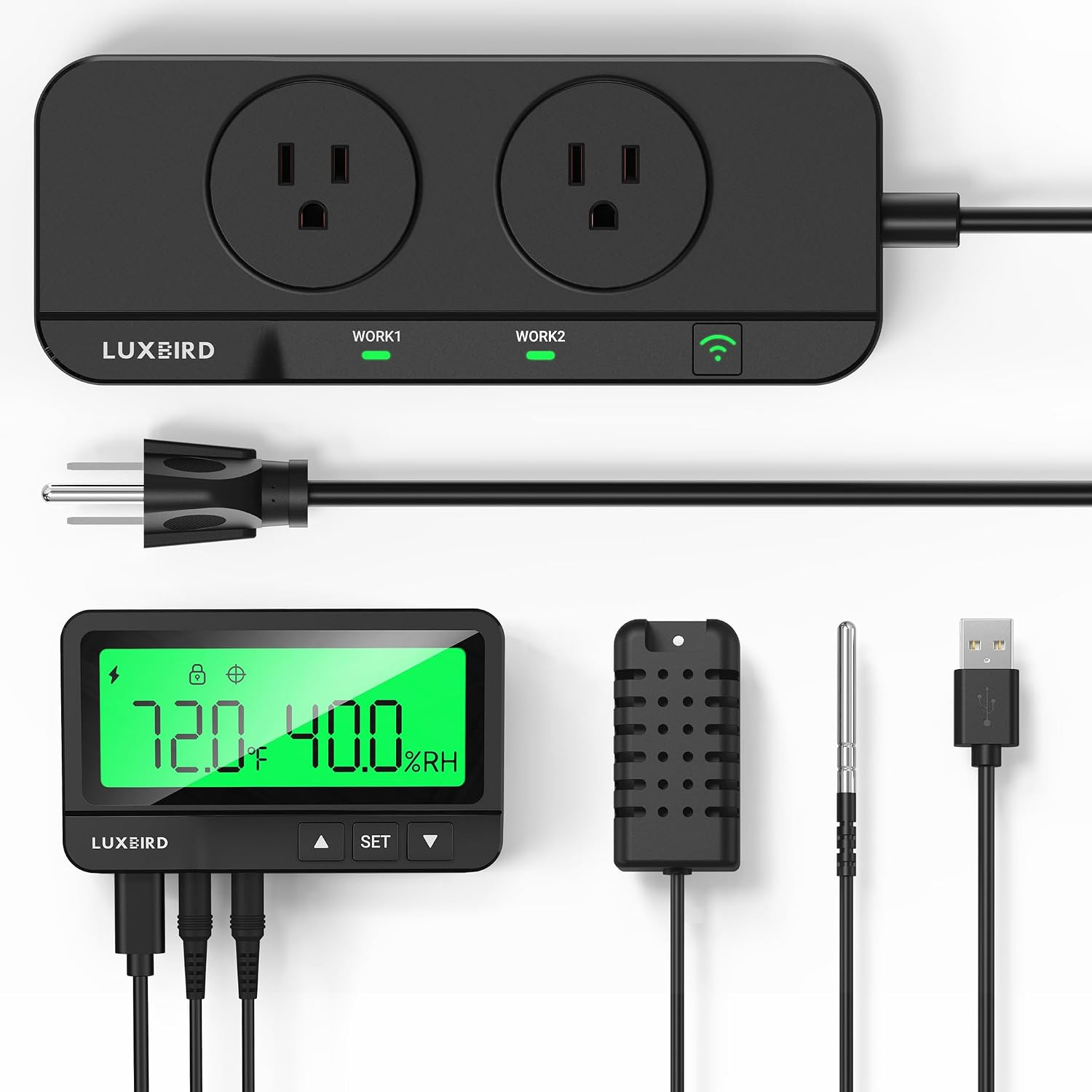Wifi Temperature Humidity Controller LTC-318-W with Monitor, App Control for Rep