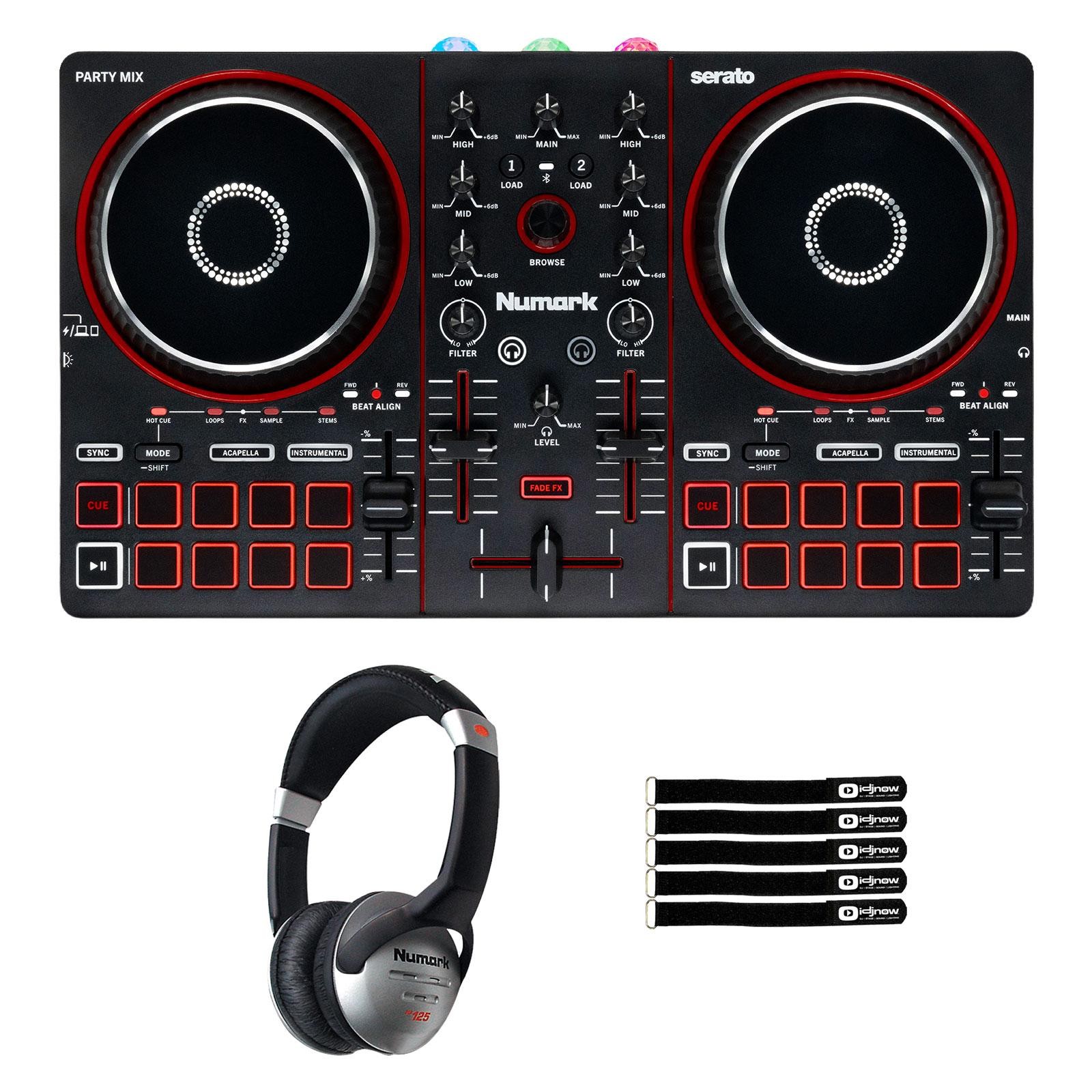 Numark Party Mix III 2 Channel Deck DJ Controller w Light Show & Headphones