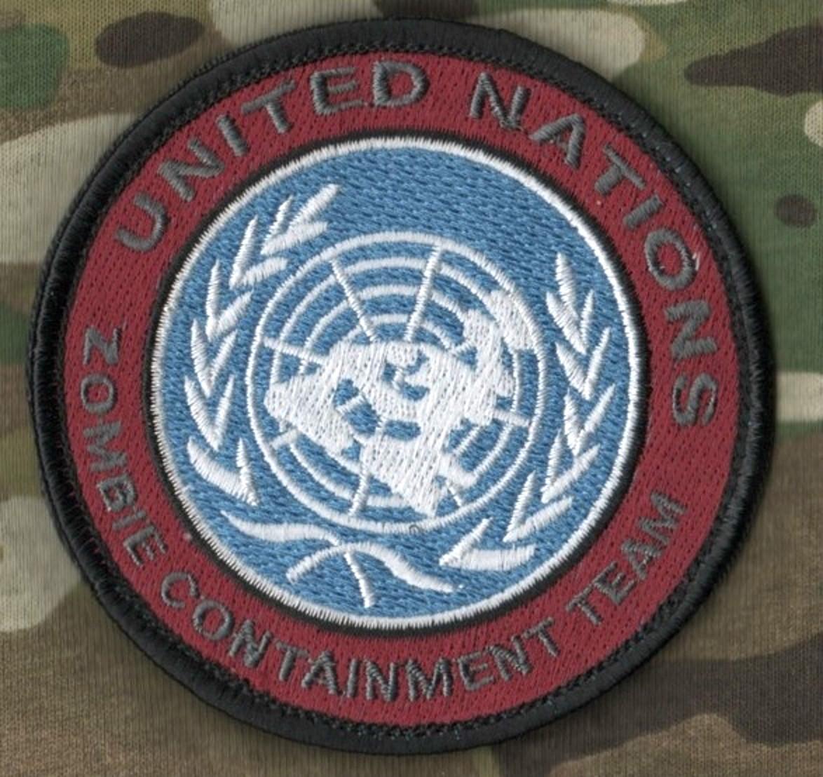 DAESH WHACKER GREEN BERETS URBAN WARFARE velkrö SSI: United nations Zombie Team