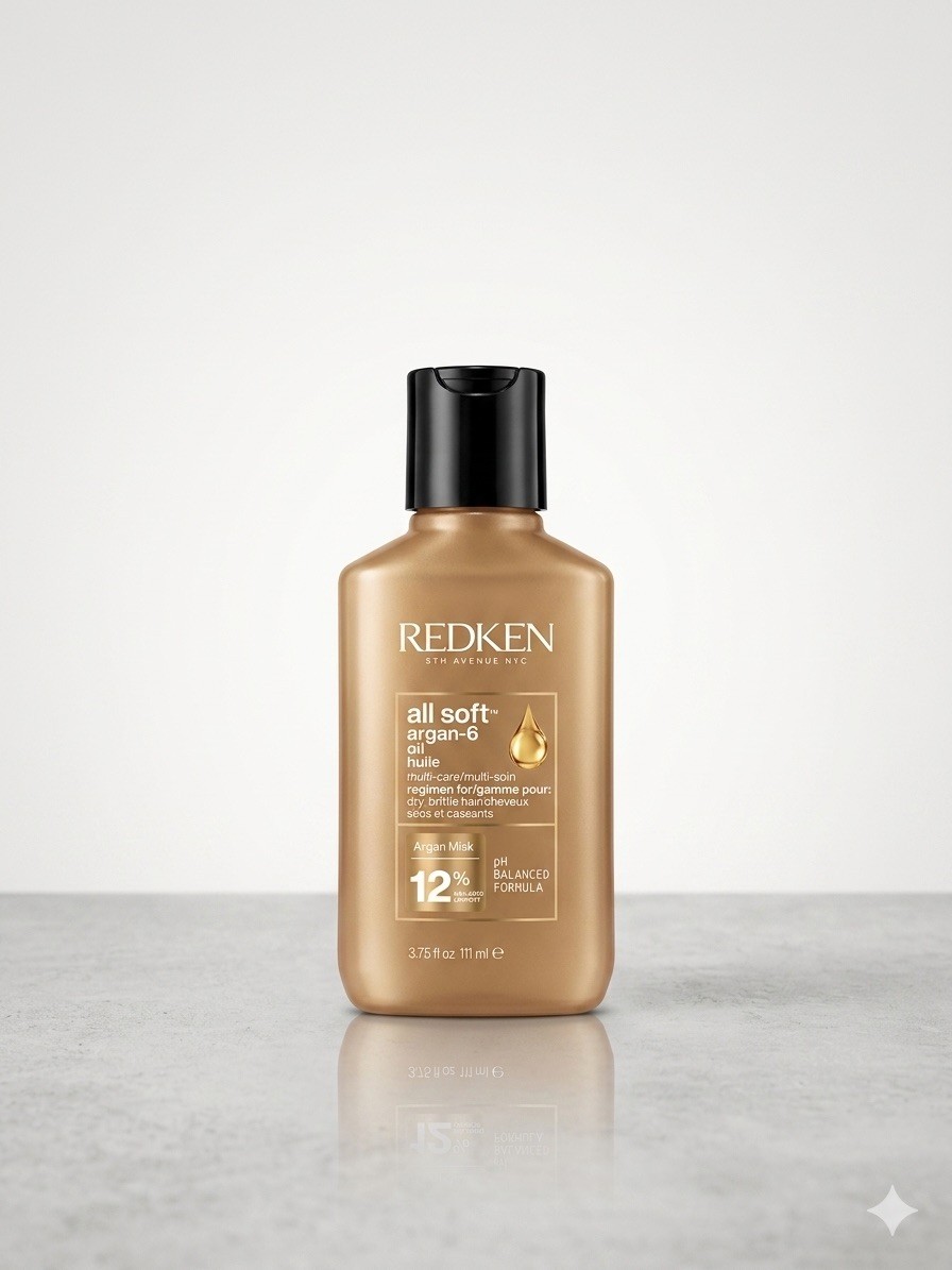 Redken All Soft Argan-6 Oil 3.75oz / 111ml Leave-In Treatment Dry Hair Shine NEW