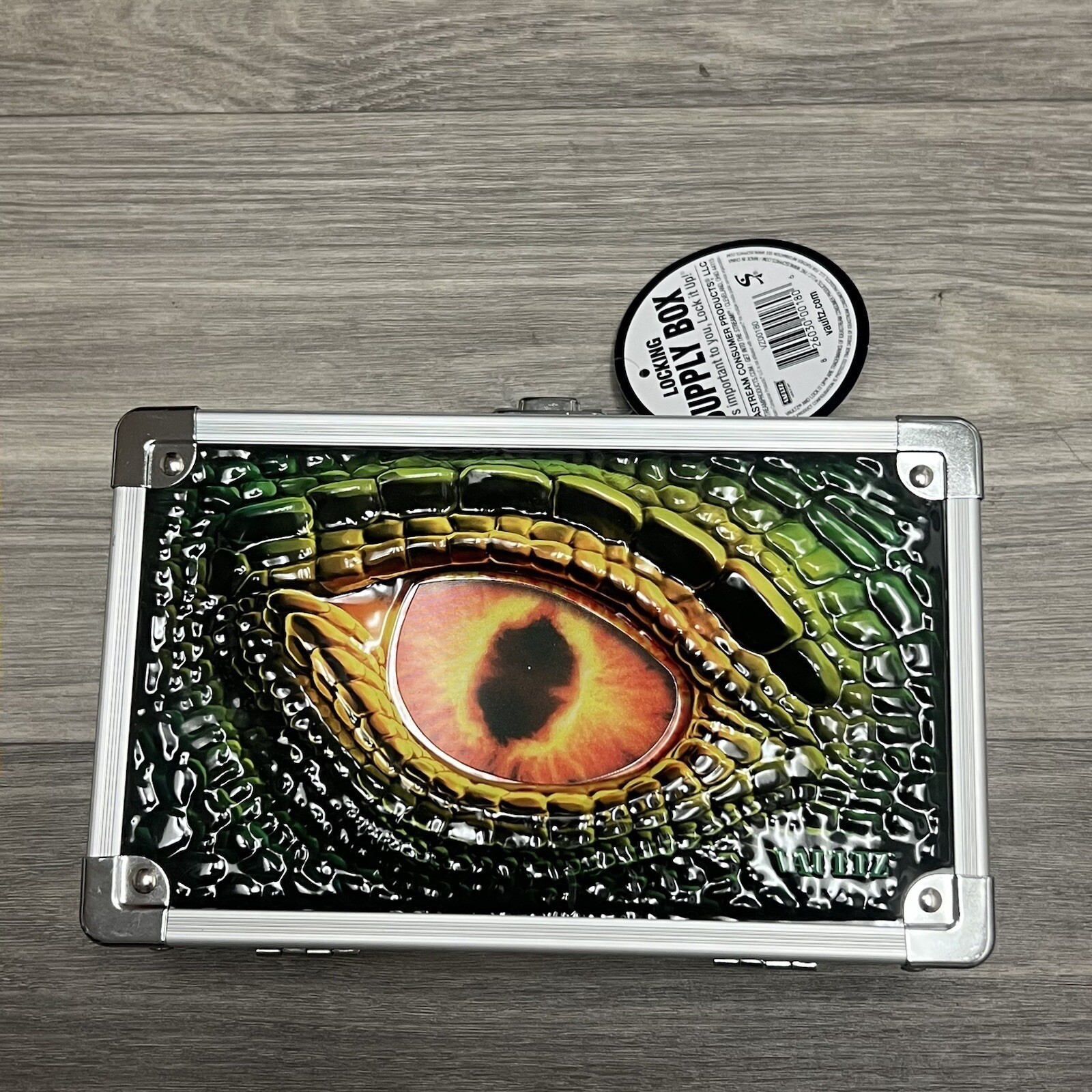 Vaultz Dinosaur Jurassic Dragon Locking Supply Box w/ Keys Lenticular Eye