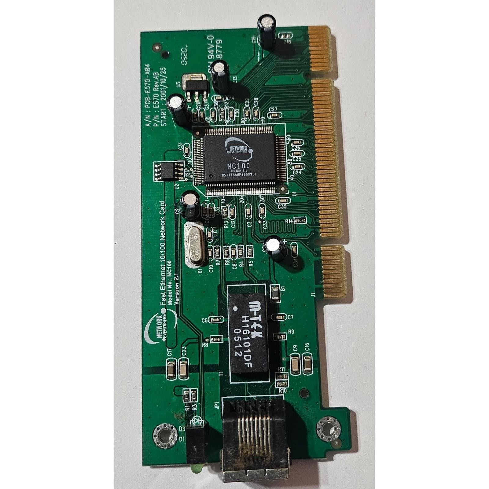 Vintage Network Everywhere 10/100 Fast Ethernet Network Card NC100 Version 2.1