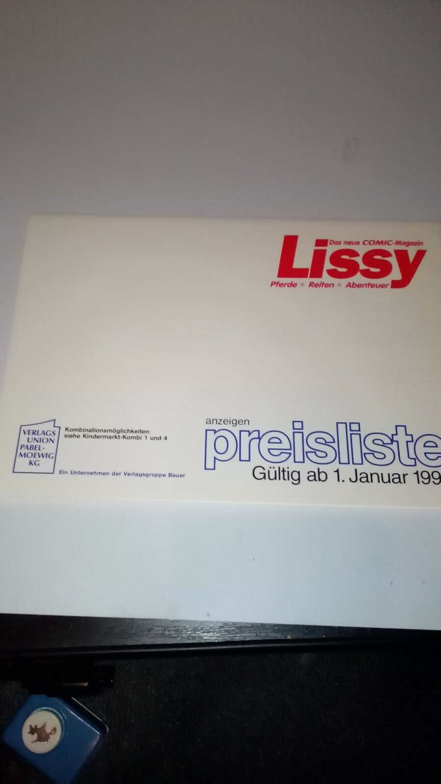 Lissy advertisements price list 1995 by Pabel-Moewig-Condor rare was not to buy