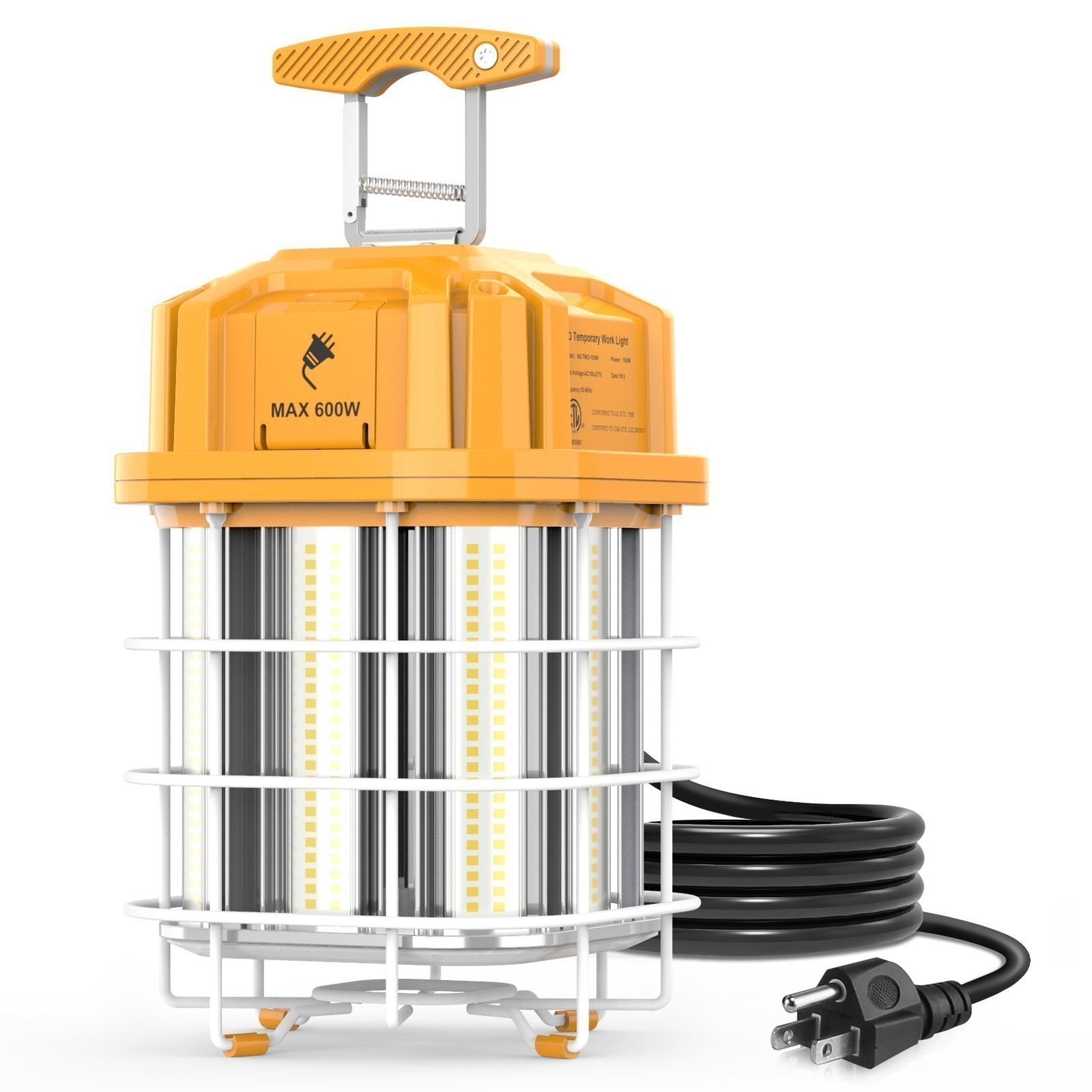 Linkable- 100 Watt LED Temporary Work Light Industrial Construction Jobsite Lamp