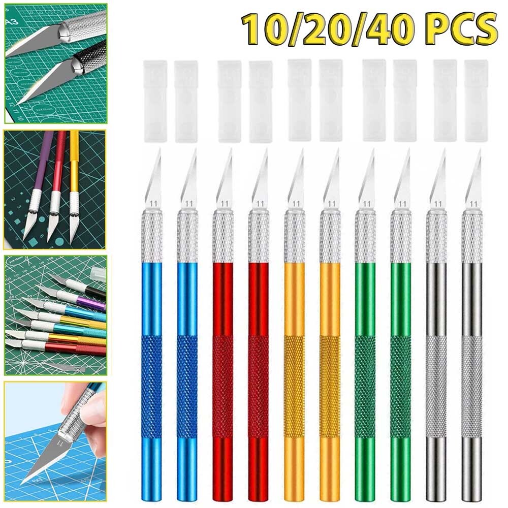 10/20/40 PCS Exacto Knife, Colorful Craft Knife Kit, Sharp Exacto Knife Set