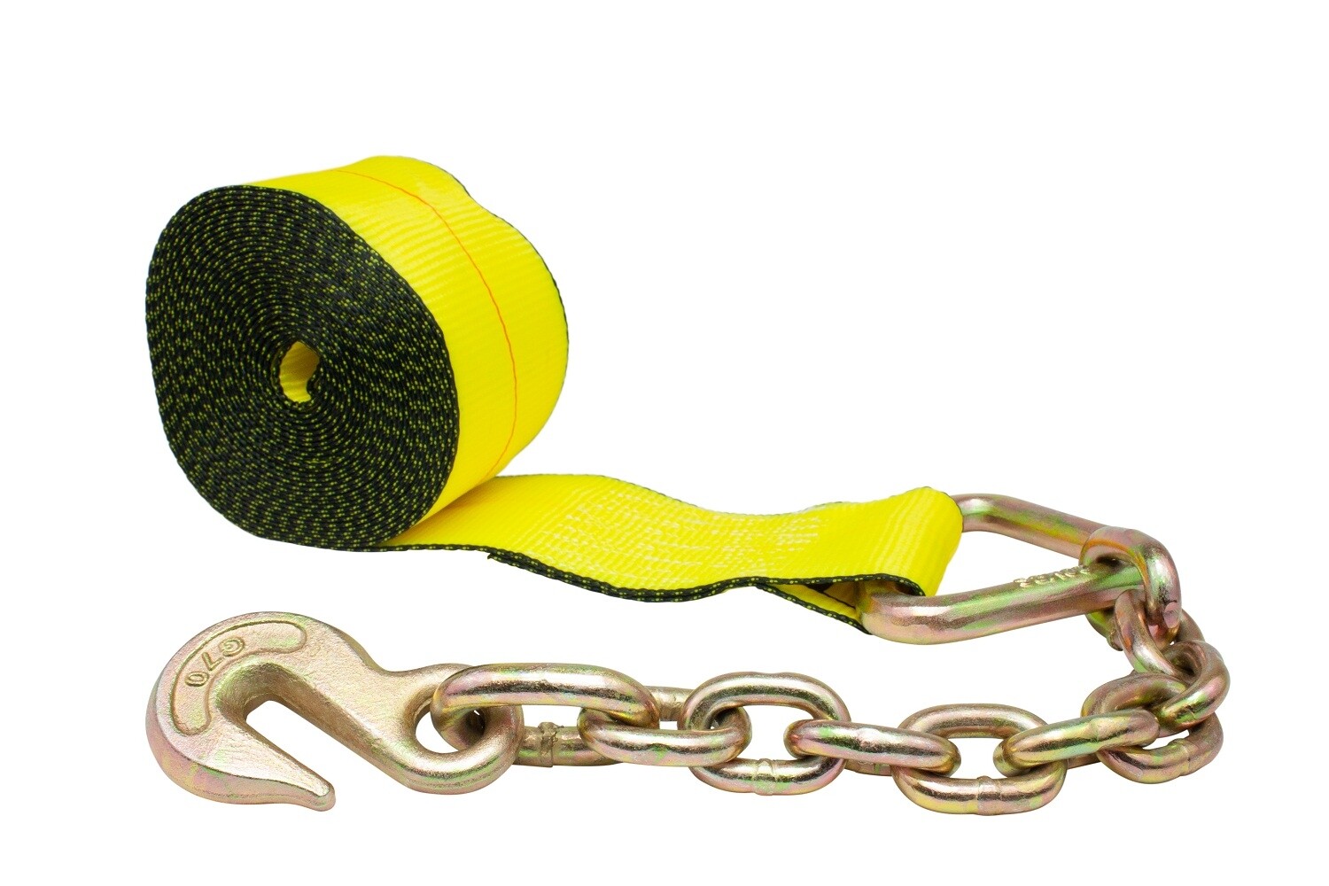 (10 Pack) 4 in. x 40 ft. Winch Strap with Chain Anchor