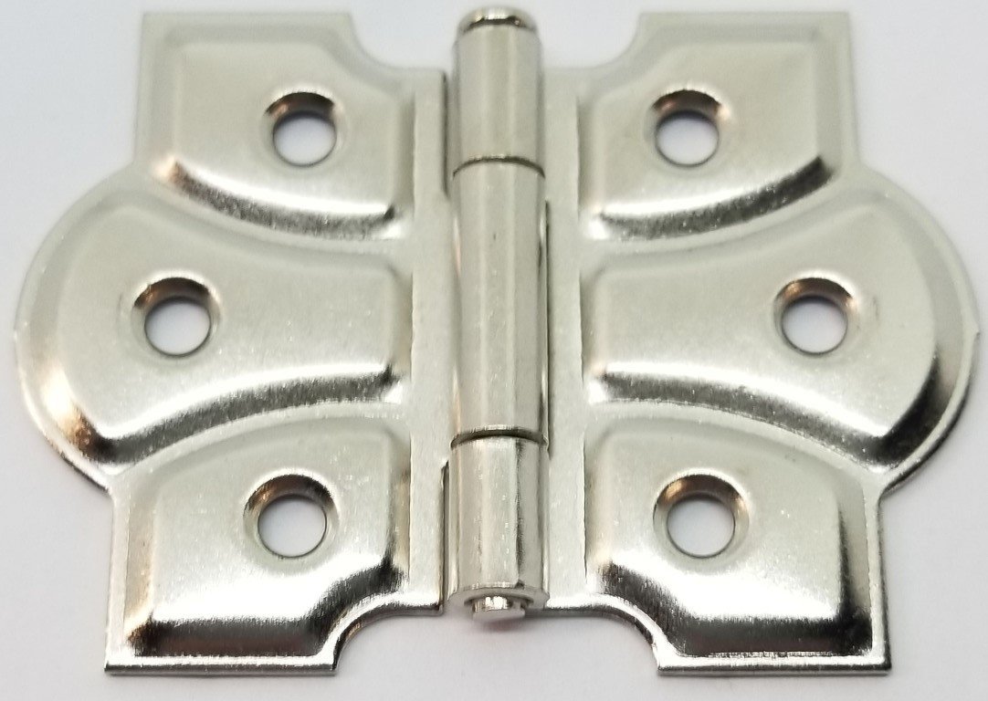 Nickel Plated Steel Loose Pin Cabinet Hinge removable pin swap box antique vi...