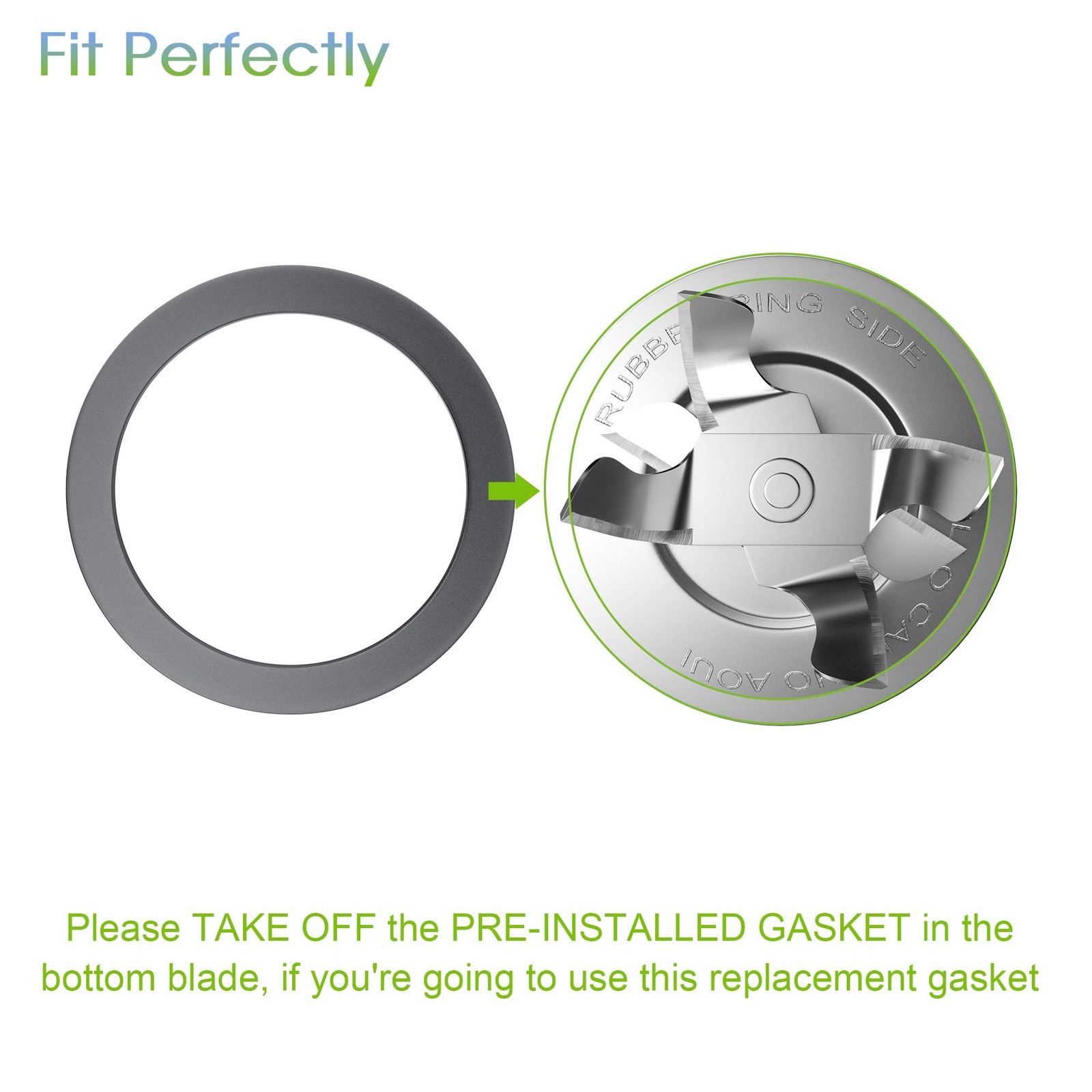 8Piece Oster Blender Replacement Kit Blades, Gaskets, Base, and Coupler Pin