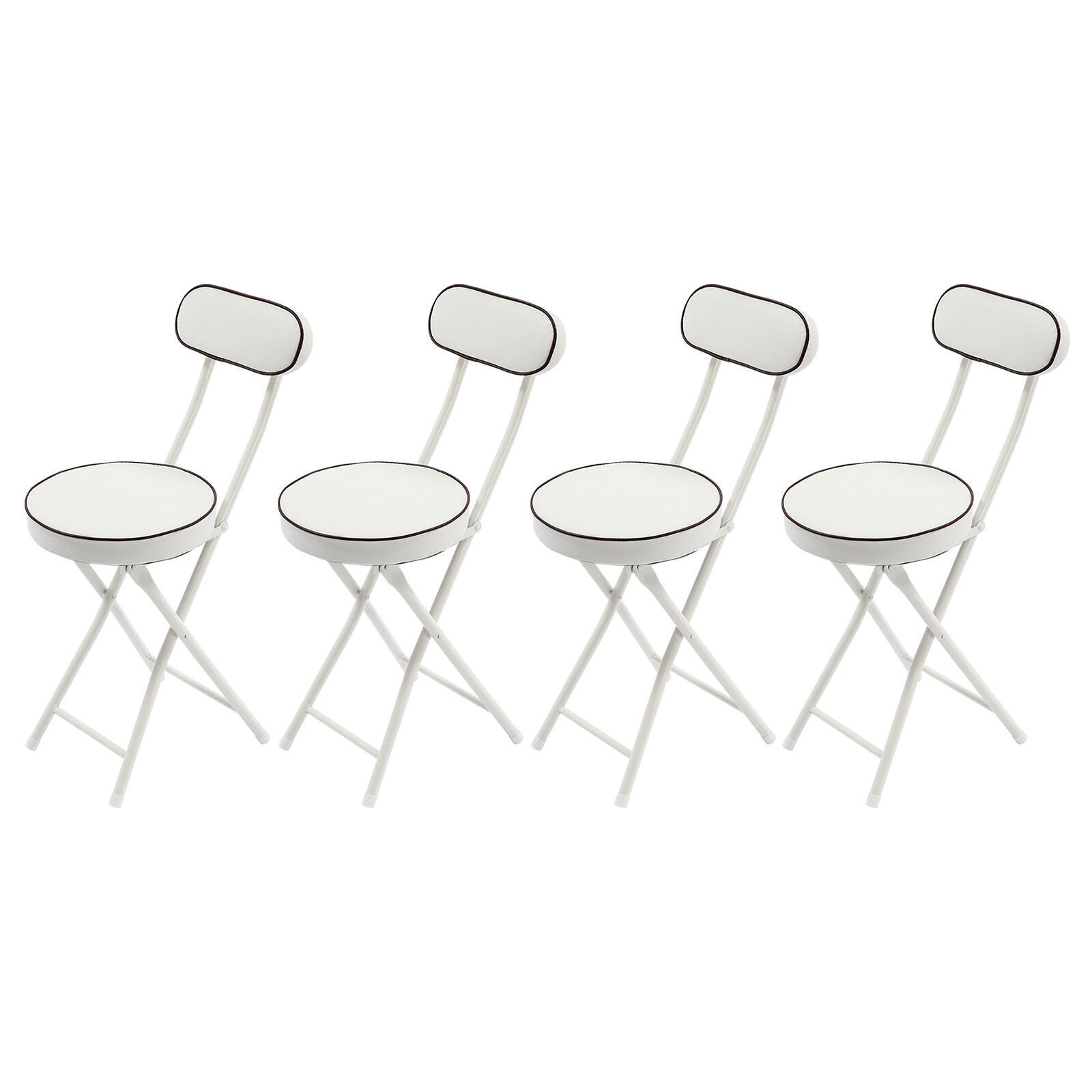 4pcs Upholstered Counter Stool Bar Stool Portable Folding Kitchen Dining Chair??