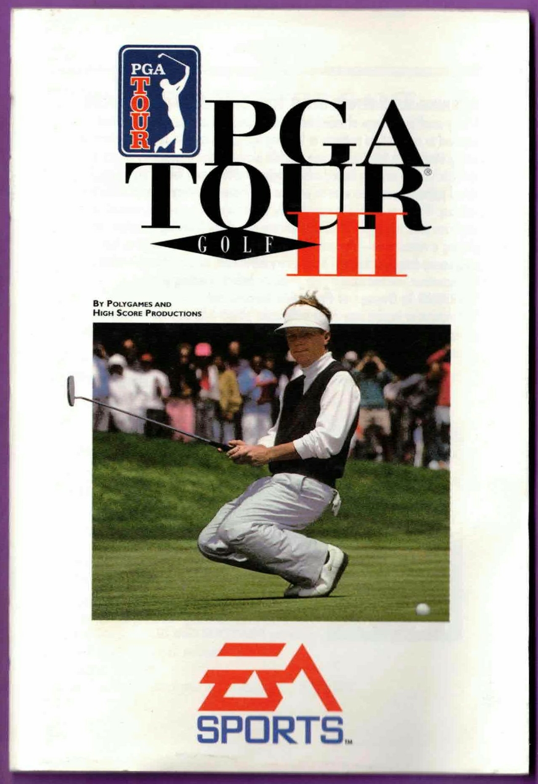PGA Tour Golf III (Genesis, 1994) Instruction Manual ONLY