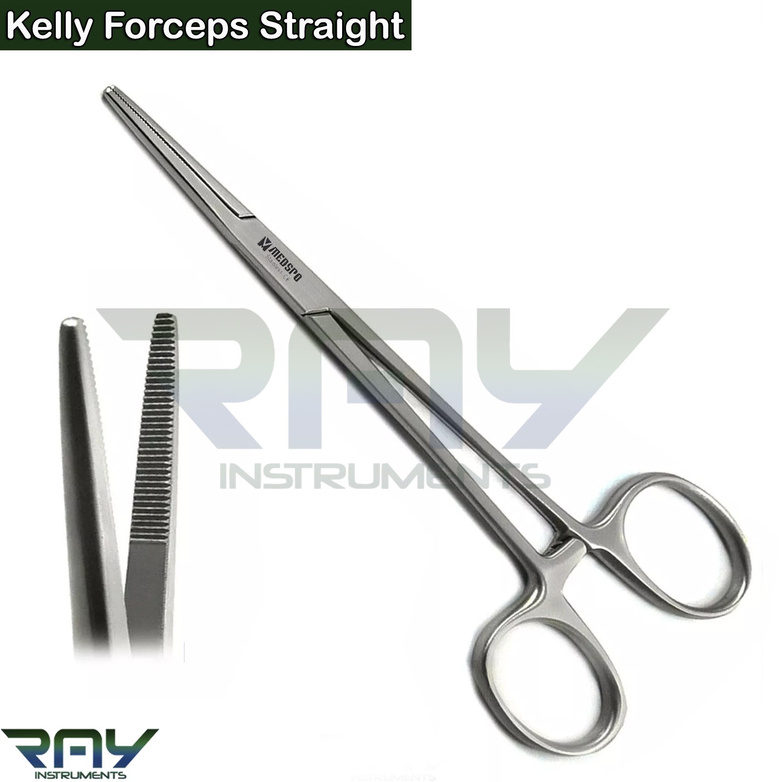 3 Pcs Kelly Hemostat Locking Forceps Straight Surgical Veterinary Instruments