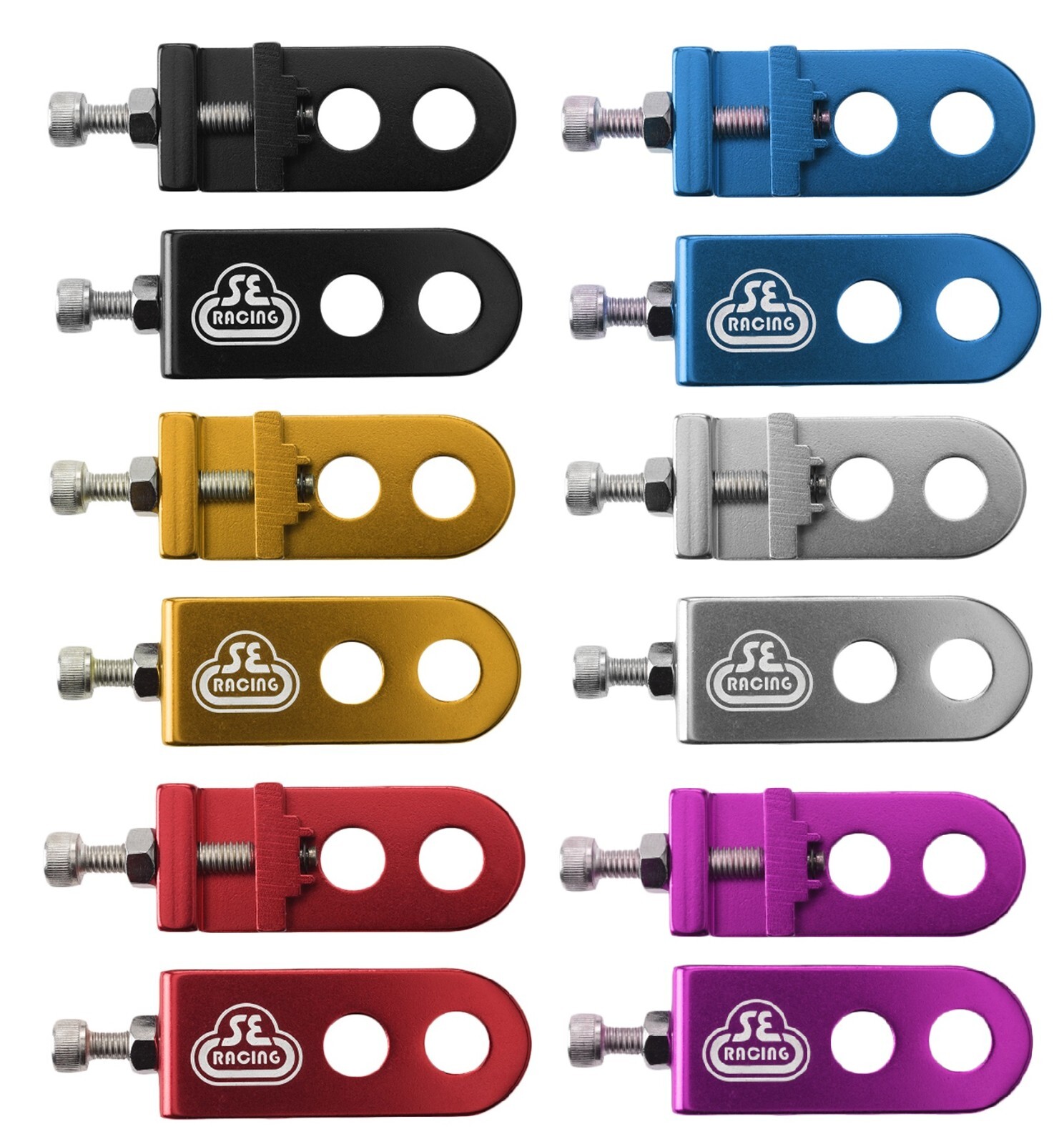 SE Racing Bikes Bike Chain Tensioner Adjuster Alloy 3/8 (10mm) axle/ pair