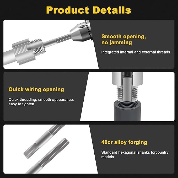 2x Integrated Internal & External Pipe Threading Tool,Pipe Thread Cutting Tool