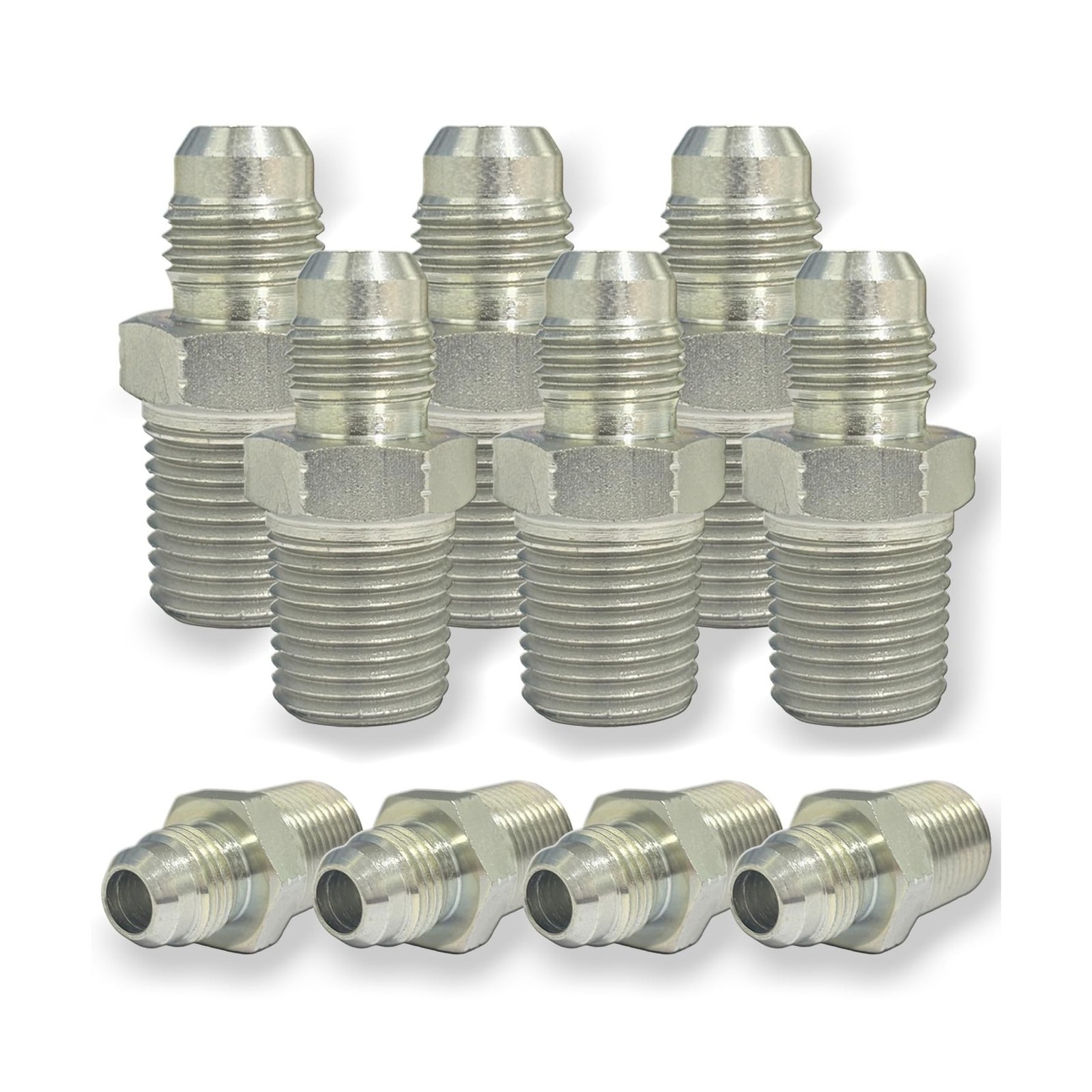 3/8" JIC Male x 3/8" NPT Male Hydraulic fitting, Carbon Steel S... FAST USA SHIP