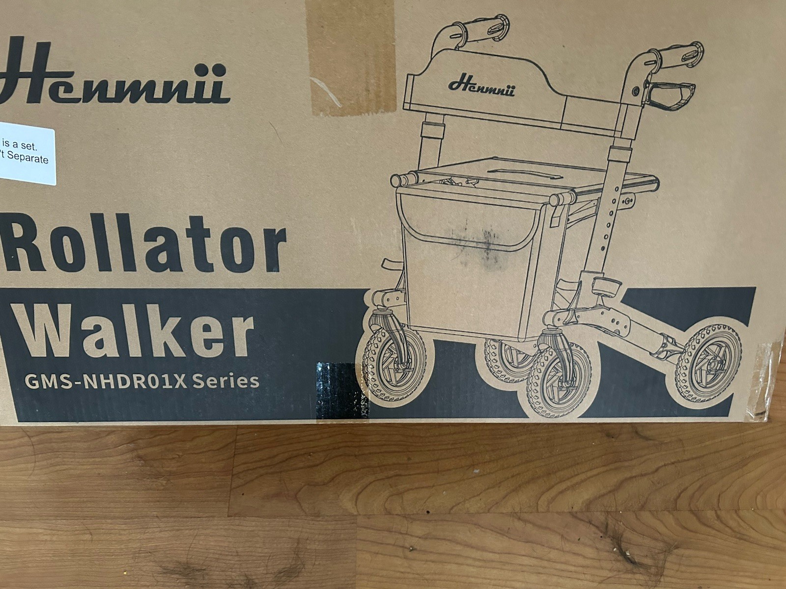 New Henmnii Rollator Rolling Walker Red