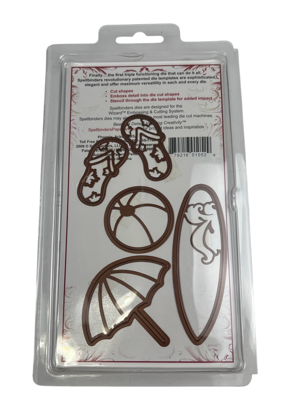 Spellbinders Surfs Up Shapeabilities Cut Emboss Stencil Dies Beach Themed Surf