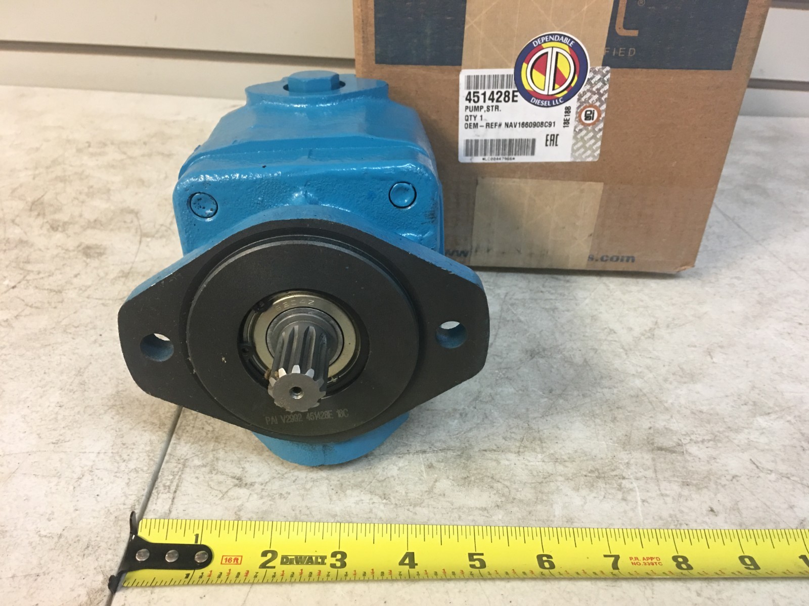 Power Steering Pump V20 LH for International 4700. PAI# 451428E Ref.# 1660908C91