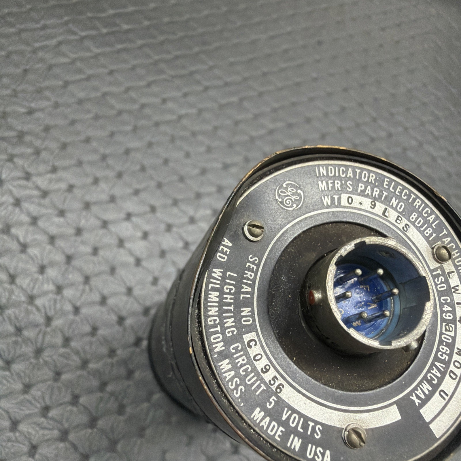 8DJ81LWT4 Mod U Instrument Dept Electrical Tachometer Indicator (0-110 %) GE