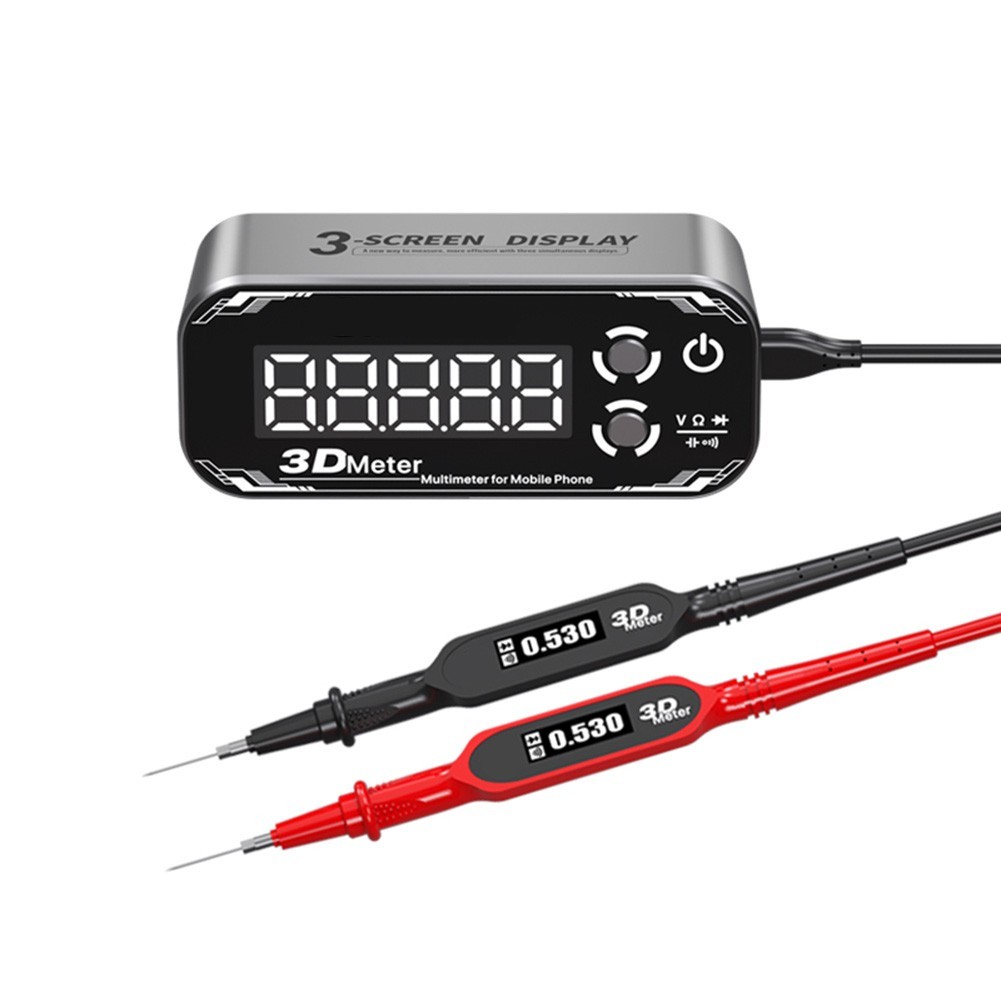 3D Meter Digital Multimeter with Triple Screen Display and 2000mAh